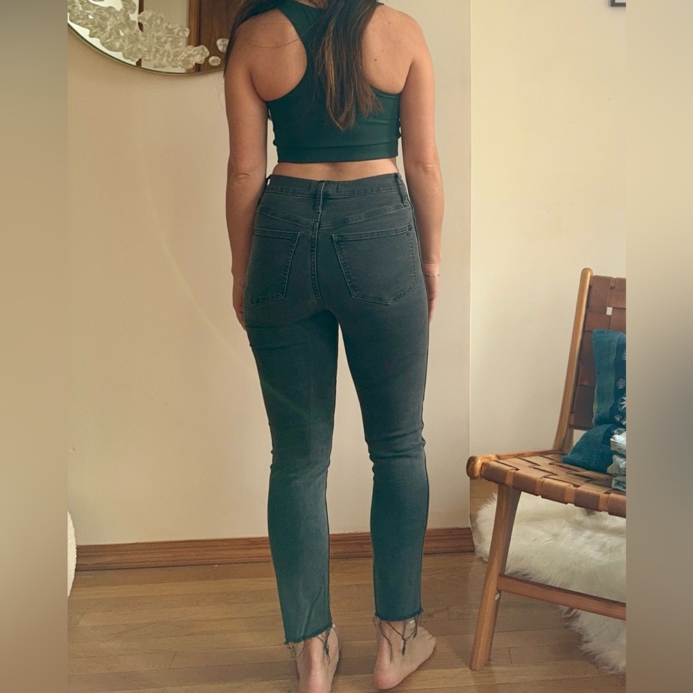 Madewell Dark Grey Stovepipe Jeans